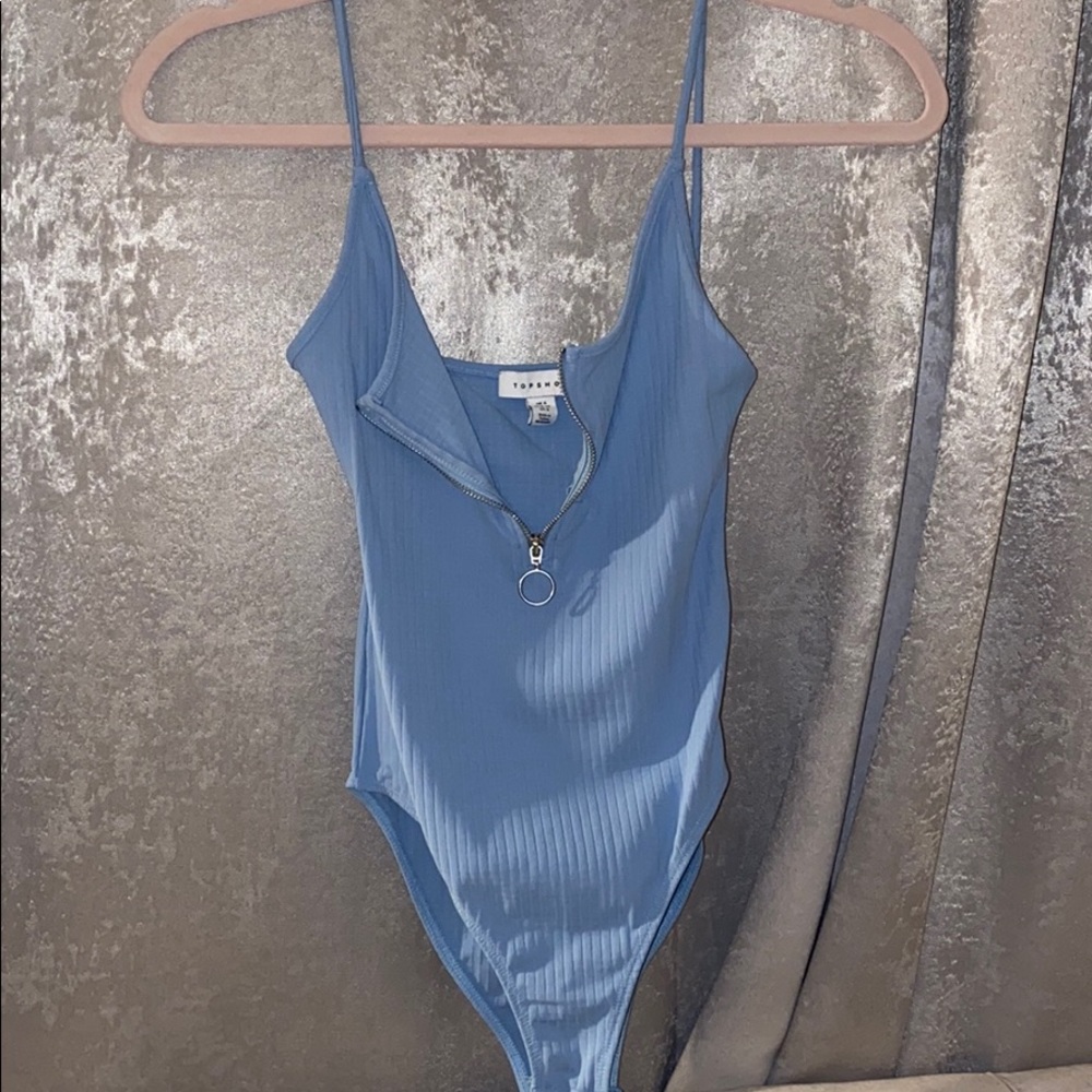 Topshop baby blue bodysuit